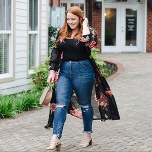 Floral Mesh Duster/Kimono